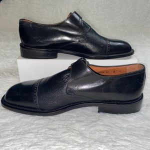 Brass Boot Leather Made in Italy Box toe buckle loafers